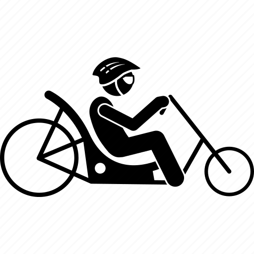 Bicycle, rider, riding, recumbent, comfortable, ergonomic, laid back icon - Download on Iconfinder