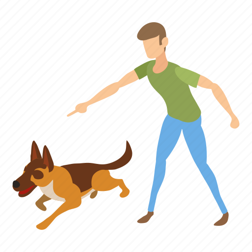 Command, dog, isometric, run, sport icon - Download on Iconfinder