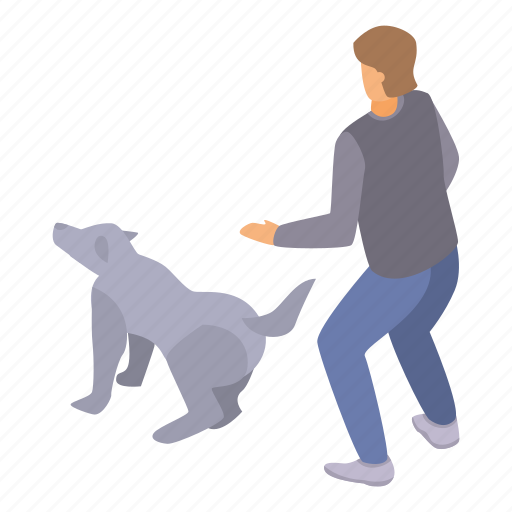 Cartoon, dog, isometric, logo, silhouette, training icon - Download on Iconfinder