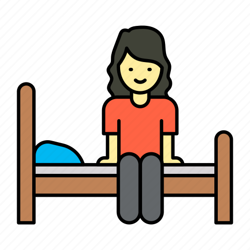 Beautiful girl, rest, bedroom, sleeping, bed, furniture, relaxing icon - Download on Iconfinder