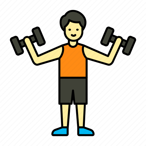 Workout, man, doing, early morning, exercising, boy, male icon - Download on Iconfinder