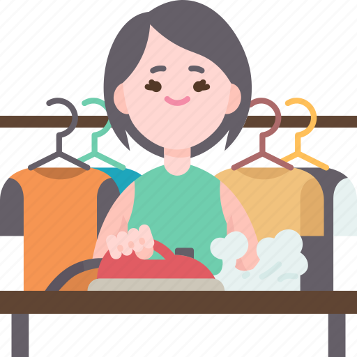 Ironing, clothes, housework, housewife, routine icon - Download on Iconfinder
