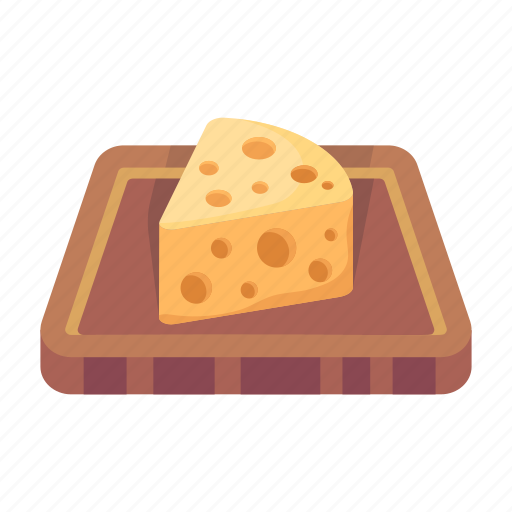 Cheese cube, cheese slab, swiss cheese, cheese block, cheese icon - Download on Iconfinder