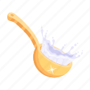 ladle, serving spoon, milk ladle, kitchen utensil, ladle spoon