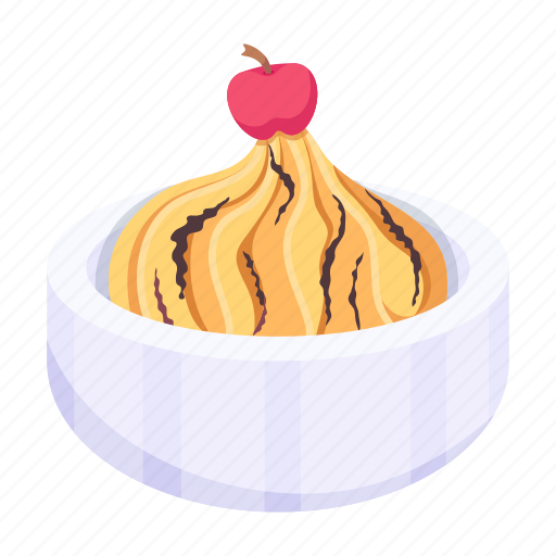 Ice cream, sundae, frozen dessert, cream dessert, gelato icon - Download on Iconfinder