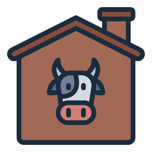 Shelter, animal, cow, livestock, agriculture, dairy, product icon - Download on Iconfinder