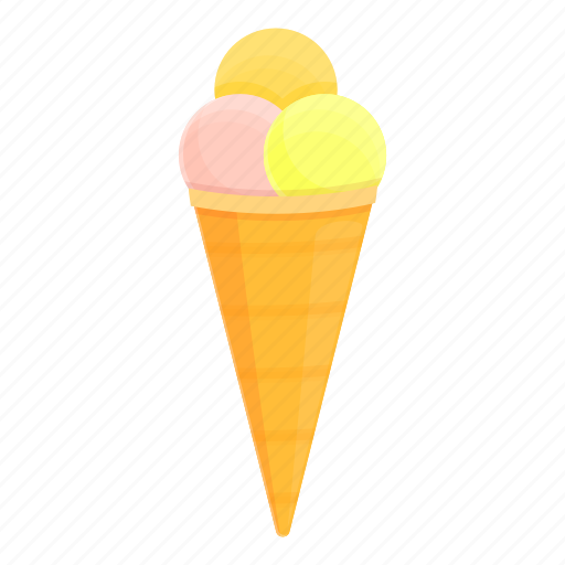 Ice, cream, balls, cone icon - Download on Iconfinder