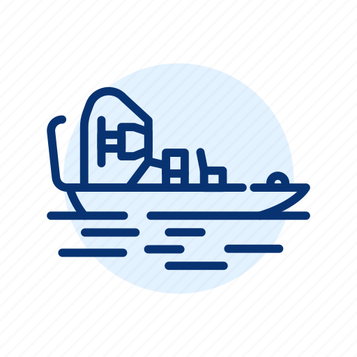 Airboat, water, transport icon - Download on Iconfinder