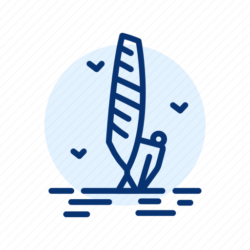 Windsurfing, person, water, transport icon - Download on Iconfinder