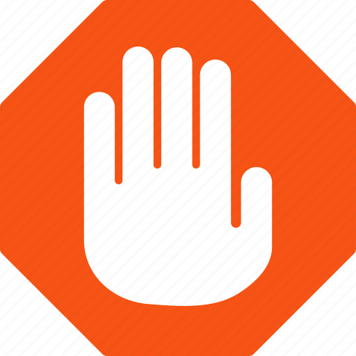 Alert, caution, danger, exclamation, stop hand, terminate, warning icon - Download on Iconfinder
