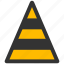 cone, construction, road, temporary, alarm, alert, attention, caution, damage, danger, exclamation, hazard, problem, protection, risk, safe, safety, warning 