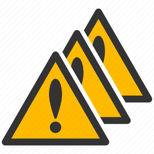 Multiple, problems, alert, attention, danger, exclamation, warning icon - Download on Iconfinder