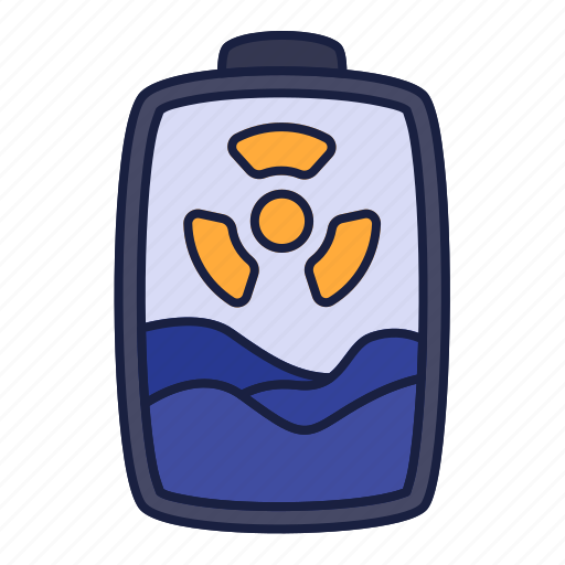 Battery, charger, nuclear, danger, radius icon - Download on Iconfinder