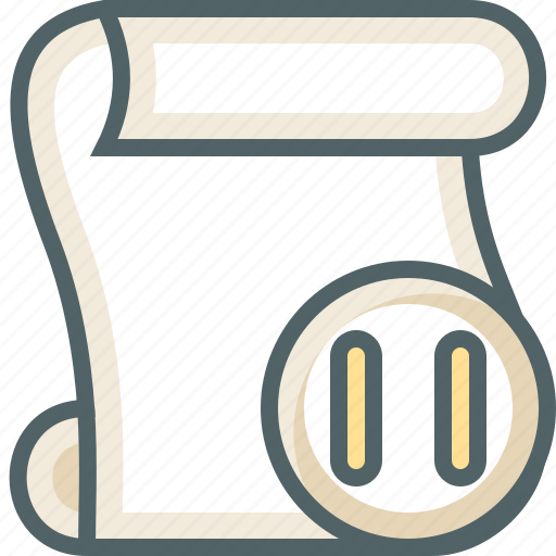 Paper, pause, script icon - Download on Iconfinder