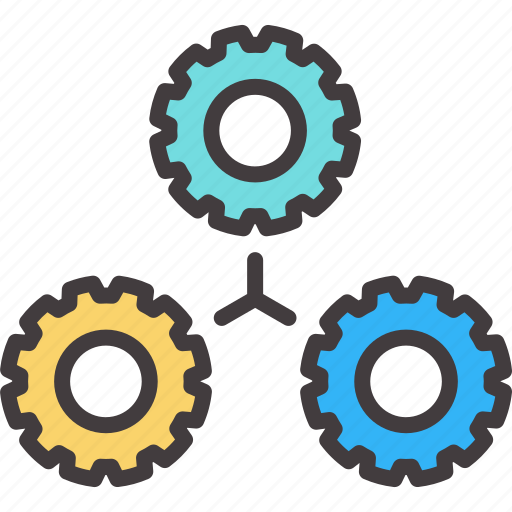 Business, cogwheel, engineering, gear, industry, mechanism, teamwork icon - Download on Iconfinder