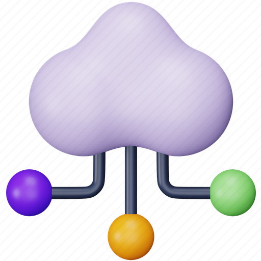 Cloud, technology, data, networking, connection, service 3D illustration - Download on Iconfinder