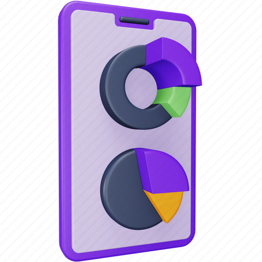 Mobile, data, analysis, analytics, chart, graph, infographic 3D illustration - Download on Iconfinder