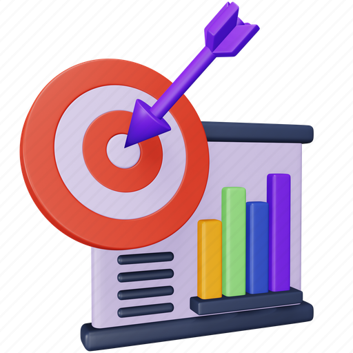 Target, analysis, data, analytics, graph, infographic, market 3D illustration - Download on Iconfinder
