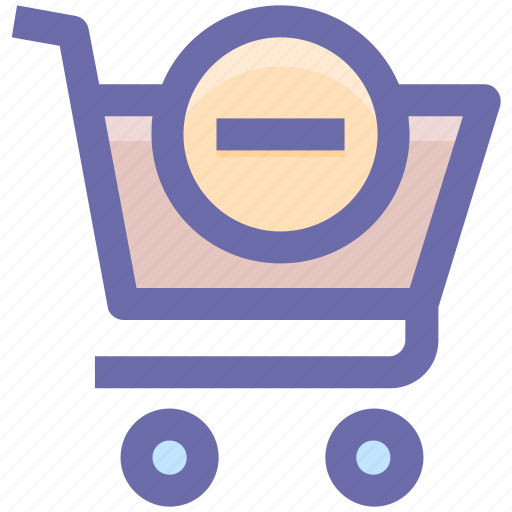 Shopping, minus, shopping cart, cart, commerce, remove icon - Download on Iconfinder