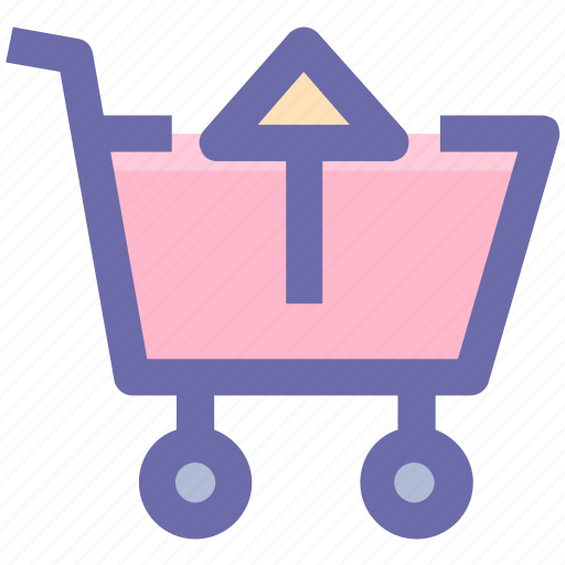 Shopping, arrow, move, cart, up, upload icon - Download on Iconfinder