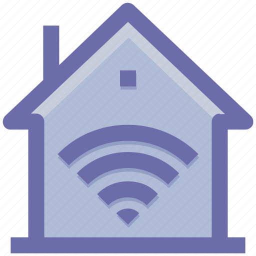 Home, wifi, house, signals, internet, home network icon - Download on Iconfinder