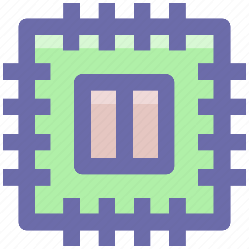 Cpu, chip, processor, core, microchip, memory icon - Download on Iconfinder
