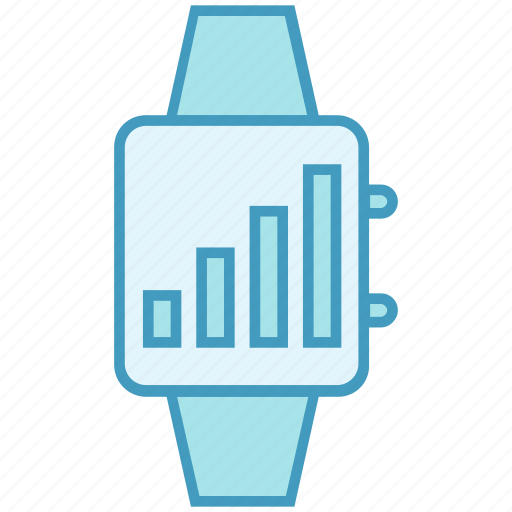 Bar, data analytics, device, graph, smart watch, watch icon - Download on Iconfinder