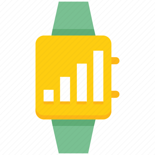 Bar, data analytics, device, graph, smart watch, watch icon - Download on Iconfinder