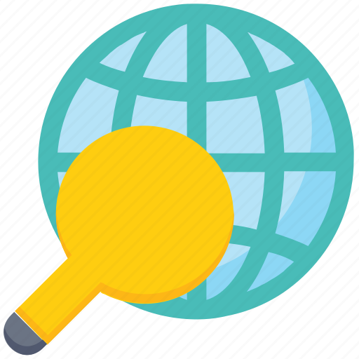 Data analytics, find, global, magnifier, search, world icon - Download on Iconfinder
