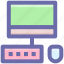 .svg, computer, devices, display, keyboard, lcd, mouse 