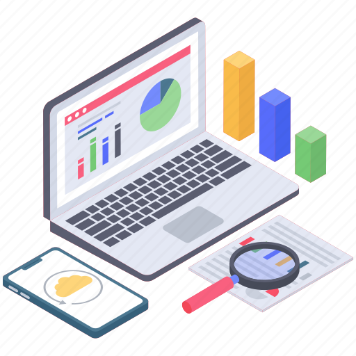 Business chart analysis, report analysis, report auditing, report exploration, report monitoring icon - Download on Iconfinder