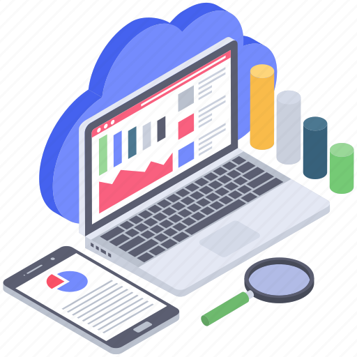 Cloud analytics, cloud computing, cloud data monitoring, cloud technology, data visualization icon - Download on Iconfinder