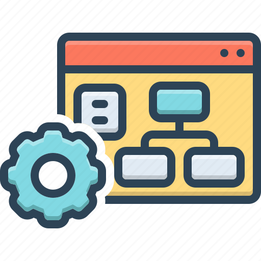Data, structure, cogwheel, setting, storage, hierarchical, sitemap icon - Download on Iconfinder