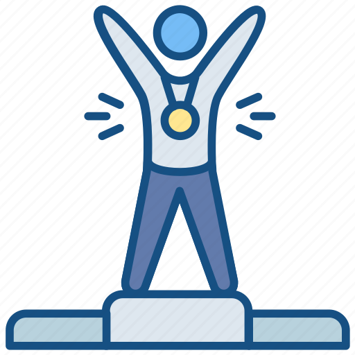 Happy, success, successful, achievement, medal, prize, winner icon - Download on Iconfinder