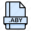 aby, file, file extension, file format, file type 