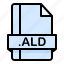 ald, file, file extension, file format, file type 