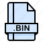bin, file, file extension, file format, file type 