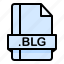 blg, file, file extension, file format, file type 