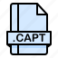 capt, file, file extension, file format, file type 