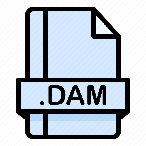 Dam, file, file extension, file format, file type icon - Download on Iconfinder