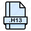 file, file extension, file format, file type, h13 