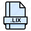 file, file extension, file format, file type, lix 