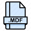 file, file extension, file format, file type, mdf