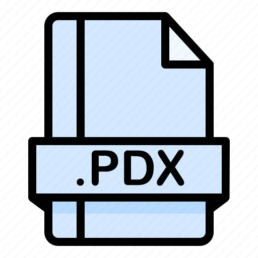 File, file extension, file format, file type, pdx icon - Download on Iconfinder