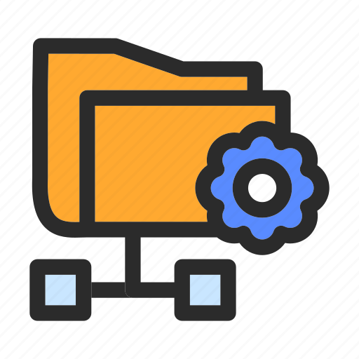 Data, folder, management, setting, sharing, network, settings icon - Download on Iconfinder