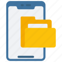 mobile, phone, folder