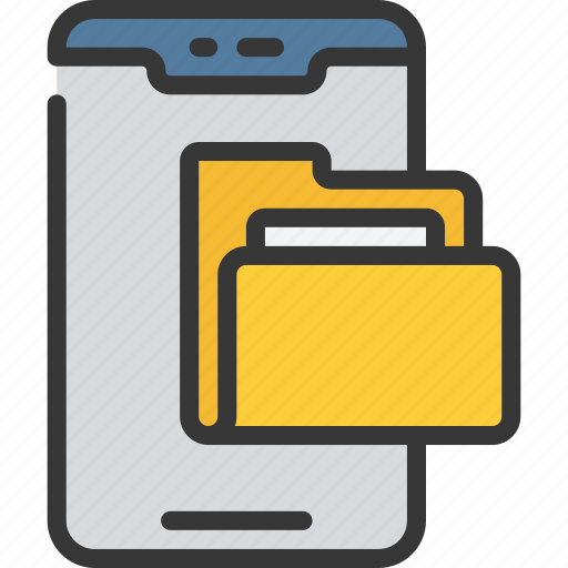 Mobile, phone, folder icon - Download on Iconfinder