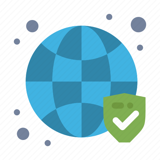 Globe, secure, security, verified icon - Download on Iconfinder