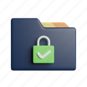 lock, folder, 1 
