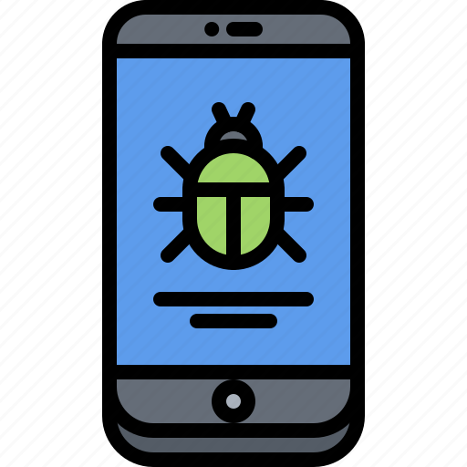 Bug, hacker, network, phone, protection, security, virus icon - Download on Iconfinder